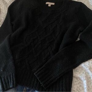 Banana Republic Black Cable Knit Sweater